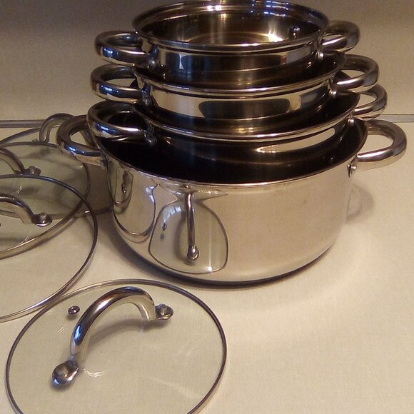 Cook N Home 8pc. Stainless Steel Cookware Pan Set - Picture 7 of 7